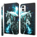 Modello di pittura 3D TPU + custodia per telefono in pelle PU, For Motorola Moto G73, For OnePlus 11