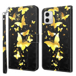 Modello di pittura 3D TPU + custodia per telefono in pelle PU, For Motorola Moto G73, For OnePlus 11