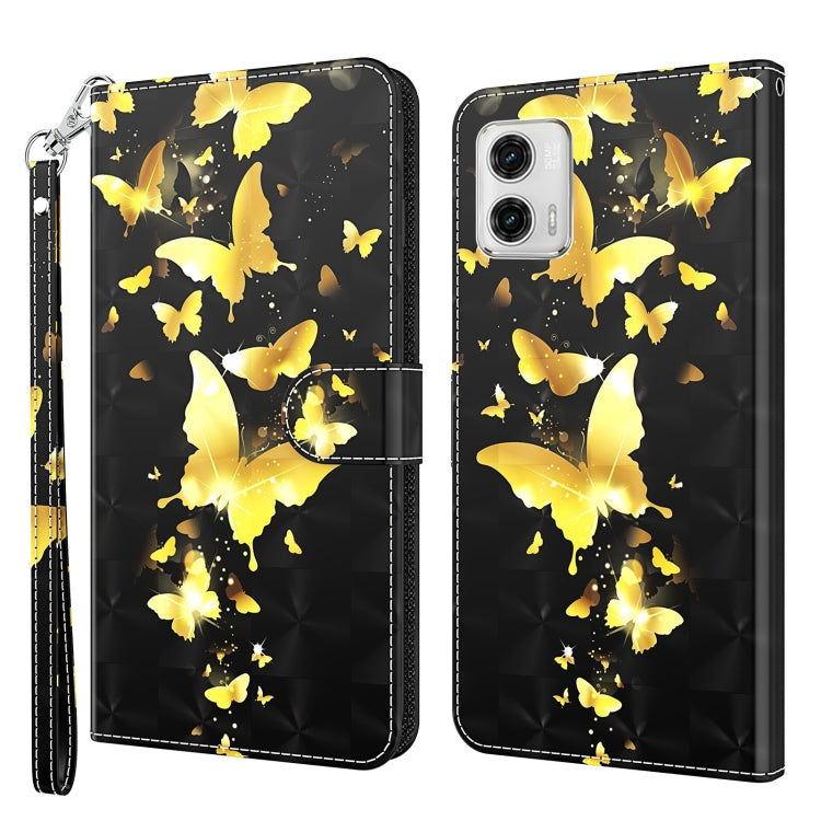 Modello di pittura 3D TPU + custodia per telefono in pelle PU, For Motorola Moto G73, For OnePlus 11