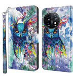 Modello di pittura 3D TPU + custodia per telefono in pelle PU, For Motorola Moto G73, For OnePlus 11