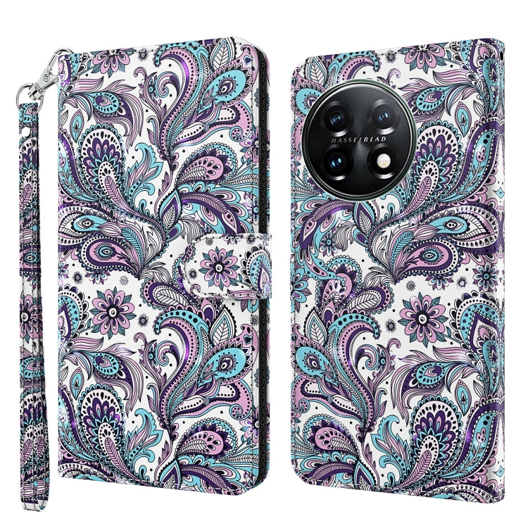 Modello di pittura 3D TPU + custodia per telefono in pelle PU, For Motorola Moto G73, For OnePlus 11