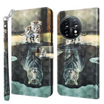Modello di pittura 3D TPU + custodia per telefono in pelle PU, For Motorola Moto G73, For OnePlus 11