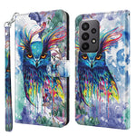 Modello di pittura 3D TPU + custodia per telefono in pelle PU, For Samsung Galaxy A24, For Samsung Galaxy A34 5G