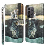 Modello di pittura 3D TPU + custodia per telefono in pelle PU, For Samsung Galaxy A24, For Samsung Galaxy A34 5G