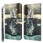 Modello di pittura 3D TPU + custodia per telefono in pelle PU, For Samsung Galaxy A24, For Samsung Galaxy A34 5G