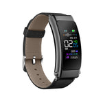 K30 0,96 pollici cinturino in pelle auricolare vita staccabile impermeabile Smart Watch supporto chiamata Bluetooth, Leather Band (Brown), Leather Band (Black), Leather Band (Brown Silver)
