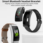 K30 0,96 pollici cinturino in pelle auricolare vita staccabile impermeabile Smart Watch supporto chiamata Bluetooth, Leather Band (Brown), Leather Band (Black), Leather Band (Brown Silver)