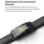 K30 0,96 pollici cinturino in pelle auricolare vita staccabile impermeabile Smart Watch supporto chiamata Bluetooth, Leather Band (Brown), Leather Band (Black), Leather Band (Brown Silver)