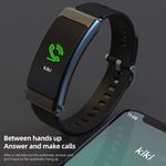 K30 0,96 pollici cinturino in pelle auricolare vita staccabile impermeabile Smart Watch supporto chiamata Bluetooth, Leather Band (Brown), Leather Band (Black), Leather Band (Brown Silver)