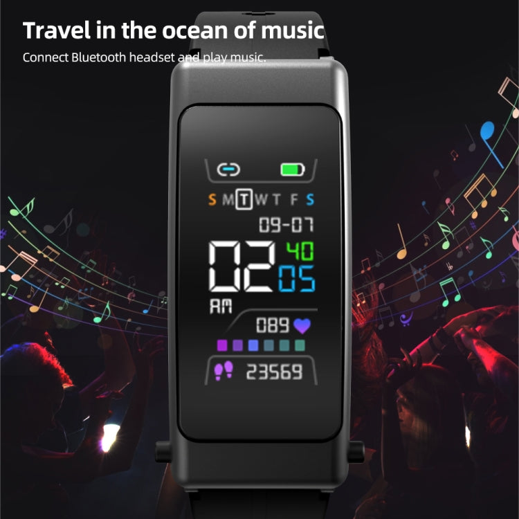 K30 0,96 pollici cinturino in pelle auricolare vita staccabile impermeabile Smart Watch supporto chiamata Bluetooth, Leather Band (Brown), Leather Band (Black), Leather Band (Brown Silver)