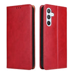 Fierre Shann PU Custodia per telefono in vera pelle con texture in pelle, For Samsung Galaxy A54 5G