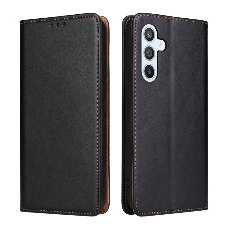 Fierre Shann PU Custodia per telefono in vera pelle con texture in pelle, For Samsung Galaxy A54 5G