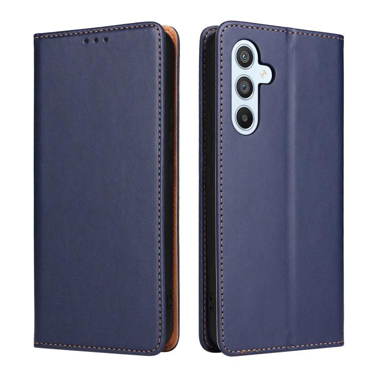 Fierre Shann PU Custodia per telefono in vera pelle con texture in pelle, For Samsung Galaxy A54 5G