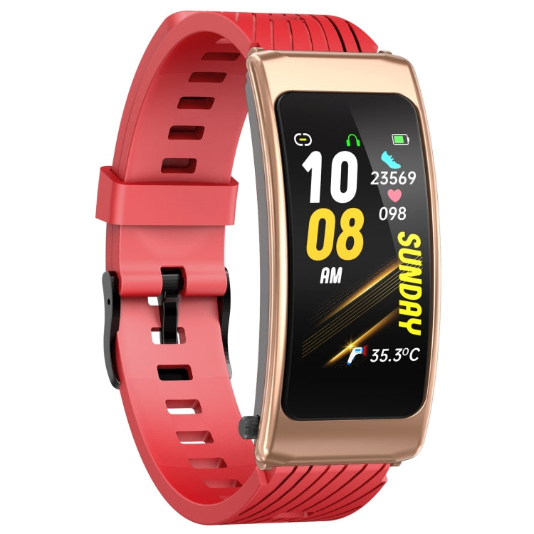 K20 1.14 pollici cinturino in silicone auricolare vita staccabile impermeabile Smart Watch supporto chiamata Bluetooth, Silicone Band (Black), Silicone Band (Black Red), Silicone Band (Black Silver), Silicone Band (Black Rose Gold)