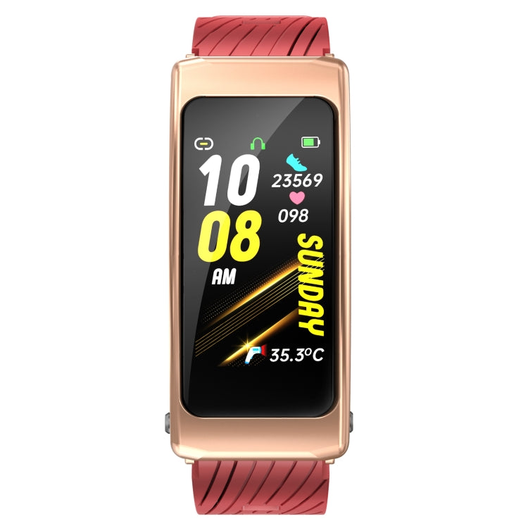 K20 1.14 pollici cinturino in silicone auricolare vita staccabile impermeabile Smart Watch supporto chiamata Bluetooth, Silicone Band (Black), Silicone Band (Black Red), Silicone Band (Black Silver), Silicone Band (Black Rose Gold)