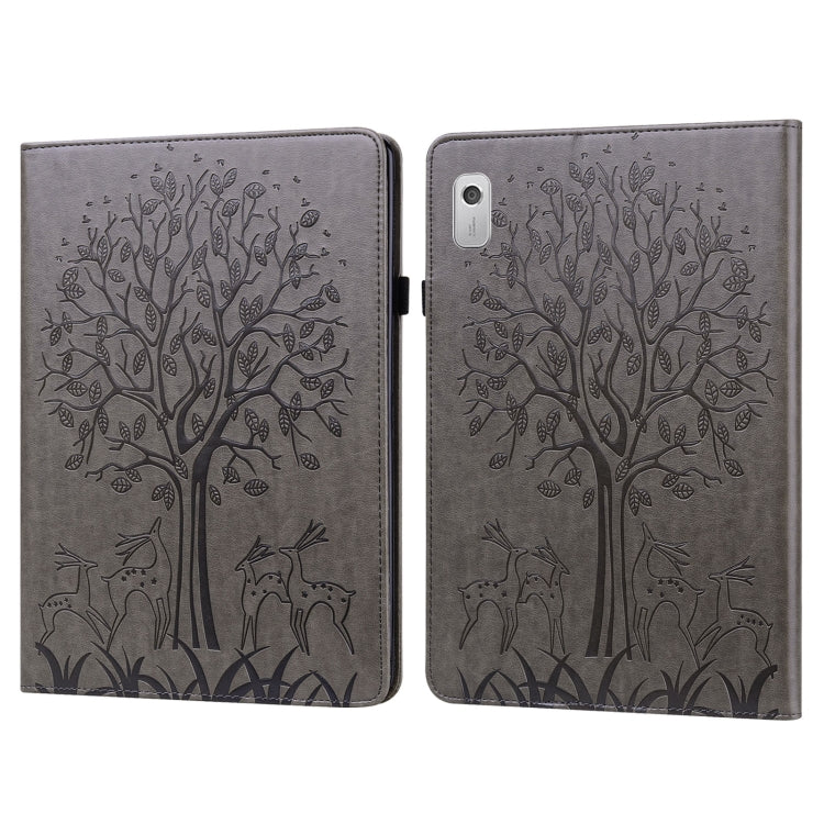 Custodia per tablet in pelle goffrata con motivo albero e cervo, For Lenovo Tab M9, For Lenovo Tab M10 3rd Gen, For Samsung Galaxy Tab A7 Lite T220