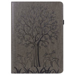Custodia per tablet in pelle goffrata con motivo albero e cervo, For Lenovo Tab M9, For Lenovo Tab M10 3rd Gen, For Samsung Galaxy Tab A7 Lite T220