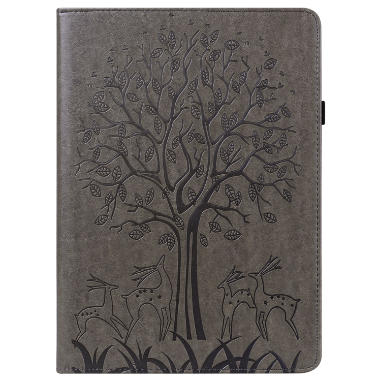 Custodia per tablet in pelle goffrata con motivo albero e cervo, For Lenovo Tab M9, For Lenovo Tab M10 3rd Gen, For Samsung Galaxy Tab A7 Lite T220