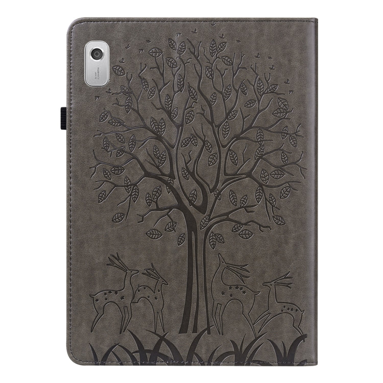 Custodia per tablet in pelle goffrata con motivo albero e cervo, For Lenovo Tab M9, For Lenovo Tab M10 3rd Gen, For Samsung Galaxy Tab A7 Lite T220