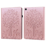 Custodia per tablet in pelle goffrata con motivo albero e cervo, For Lenovo Tab M9, For Lenovo Tab M10 3rd Gen, For Samsung Galaxy Tab A7 Lite T220