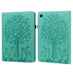 Custodia per tablet in pelle goffrata con motivo albero e cervo, For Lenovo Tab M9, For Lenovo Tab M10 3rd Gen, For Samsung Galaxy Tab A7 Lite T220