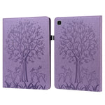 Custodia per tablet in pelle goffrata con motivo albero e cervo, For Lenovo Tab M9, For Lenovo Tab M10 3rd Gen, For Samsung Galaxy Tab A7 Lite T220