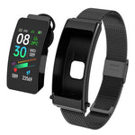 K50 1.08 pollici Steel Band Auricolare Staccabile IP67 Impermeabile Smart Watch Supporto Chiamata Bluetooth, Steel Band (Black), Steel Band (Gold), Steel Band
