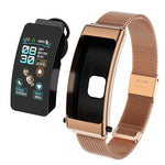 K50 1.08 pollici Steel Band Auricolare Staccabile IP67 Impermeabile Smart Watch Supporto Chiamata Bluetooth, Steel Band (Black), Steel Band (Gold), Steel Band