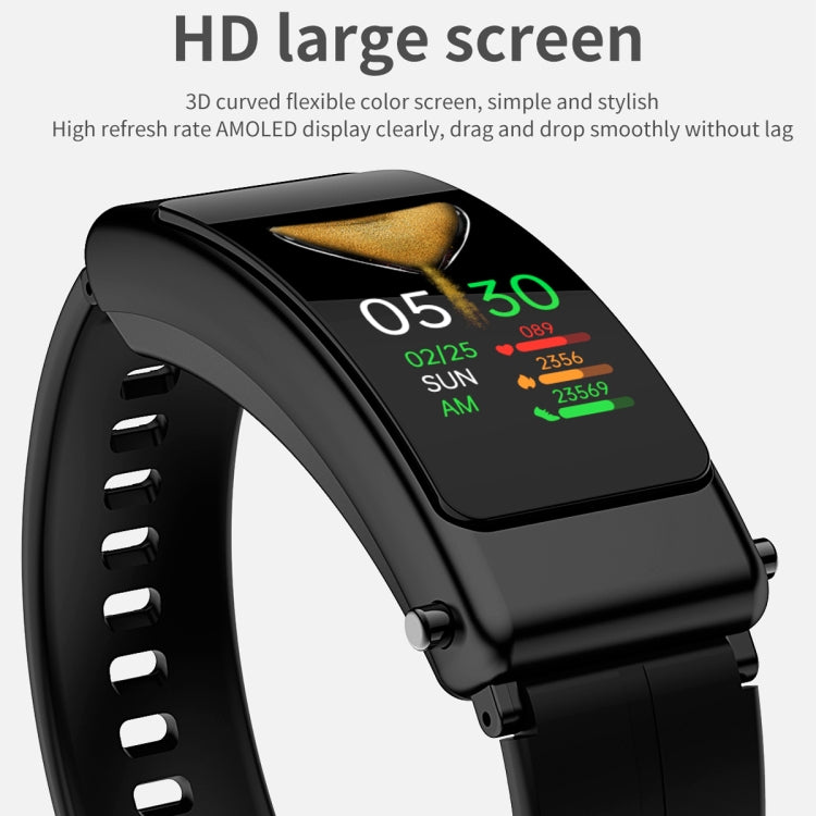 K50 1.08 pollici Steel Band Auricolare Staccabile IP67 Impermeabile Smart Watch Supporto Chiamata Bluetooth, Steel Band (Black), Steel Band (Gold), Steel Band