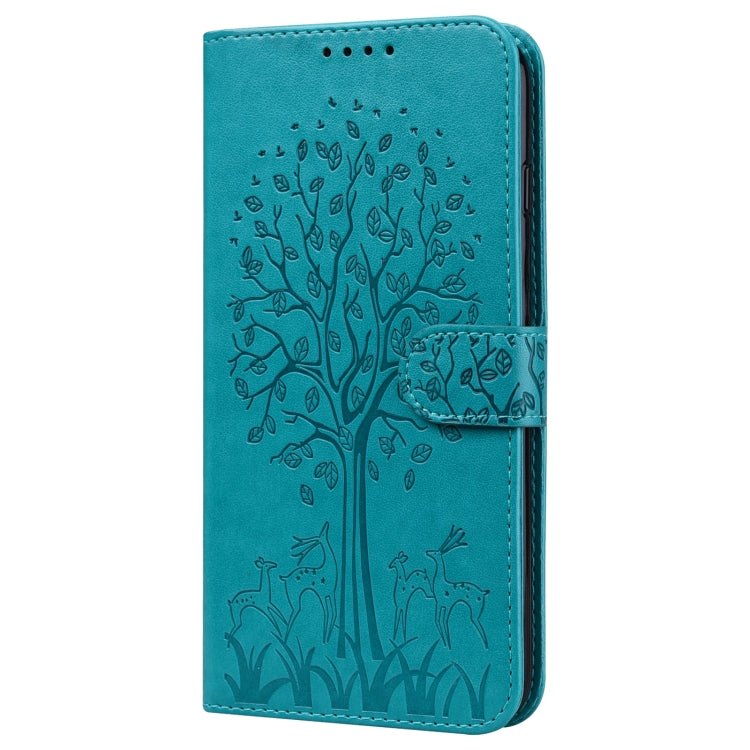 Custodia per telefono in pelle a vibrazione orizzontale con stampa pressata con motivo ad albero e cervo, For Samsung Galaxy S23 5G, For Samsung Galaxy S23+ 5G, For Samsung Galaxy S23 Ultra 5G, For Samsung Galaxy A14 5G