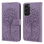 Custodia per telefono in pelle a vibrazione orizzontale con stampa pressata con motivo ad albero e cervo, For Samsung Galaxy S23 5G, For Samsung Galaxy S23+ 5G, For Samsung Galaxy S23 Ultra 5G, For Samsung Galaxy A14 5G