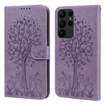 Custodia per telefono in pelle a vibrazione orizzontale con stampa pressata con motivo ad albero e cervo, For Samsung Galaxy S23 5G, For Samsung Galaxy S23+ 5G, For Samsung Galaxy S23 Ultra 5G, For Samsung Galaxy A14 5G