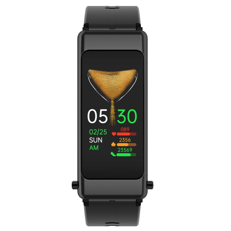 K50 1.08 pollici Silicone Band Auricolare Staccabile IP67 Impermeabile Smart Watch Supporto Chiamata Bluetooth, Silicone Band (Black), Silicone Band (Black Silver)