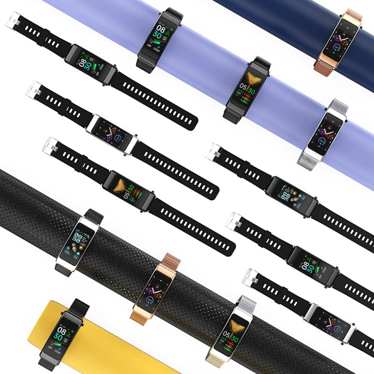 K50 1.08 pollici Silicone Band Auricolare Staccabile IP67 Impermeabile Smart Watch Supporto Chiamata Bluetooth, Silicone Band (Black), Silicone Band (Black Silver)