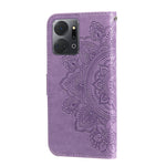 Custodia per telefono in pelle goffrata con fiori a 7 petali, For Honor X7a, For Honor X8a, For Honor X9a/X40 5G/Magic5 Lite, For OPPO Reno8 T 4G