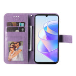 Custodia per telefono in pelle goffrata con fiori a 7 petali, For Honor X7a, For Honor X8a, For Honor X9a/X40 5G/Magic5 Lite, For OPPO Reno8 T 4G