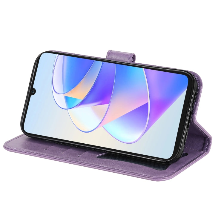 Custodia per telefono in pelle goffrata con fiori a 7 petali, For Honor X7a, For Honor X8a, For Honor X9a/X40 5G/Magic5 Lite, For OPPO Reno8 T 4G