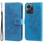Custodia per telefono in pelle goffrata con fiori a 7 petali, For Honor X7a, For Honor X8a, For Honor X9a/X40 5G/Magic5 Lite, For OPPO Reno8 T 4G