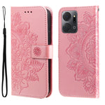 Custodia per telefono in pelle goffrata con fiori a 7 petali, For Honor X7a, For Honor X8a, For Honor X9a/X40 5G/Magic5 Lite, For OPPO Reno8 T 4G