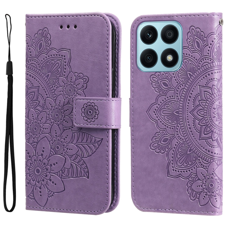 Custodia per telefono in pelle goffrata con fiori a 7 petali, For Honor X7a, For Honor X8a, For Honor X9a/X40 5G/Magic5 Lite, For OPPO Reno8 T 4G