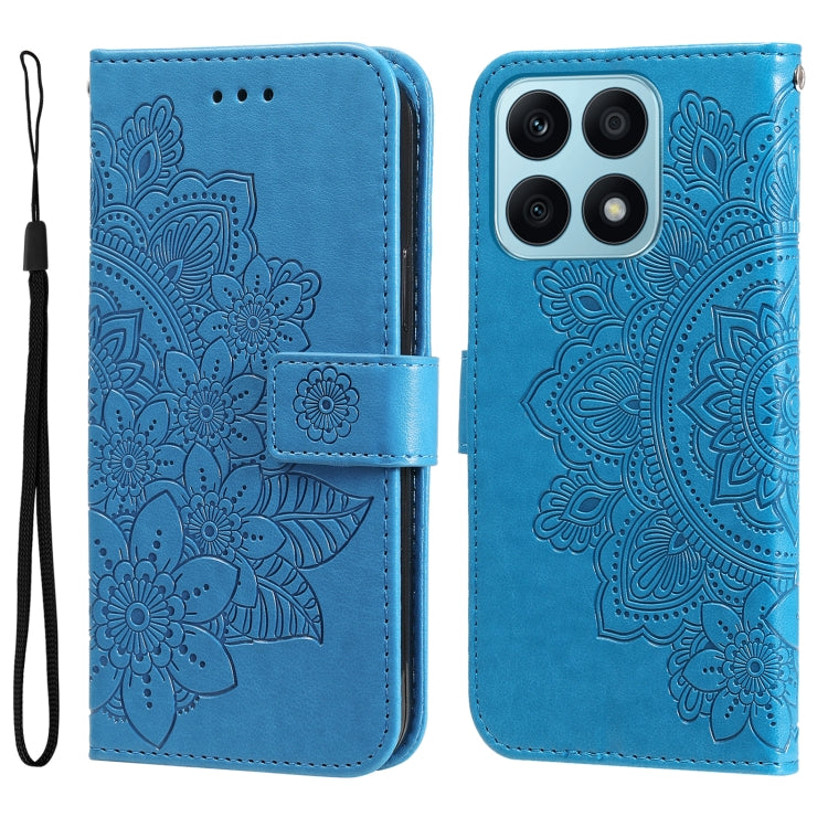 Custodia per telefono in pelle goffrata con fiori a 7 petali, For Honor X7a, For Honor X8a, For Honor X9a/X40 5G/Magic5 Lite, For OPPO Reno8 T 4G