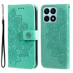 Custodia per telefono in pelle goffrata con fiori a 7 petali, For Honor X7a, For Honor X8a, For Honor X9a/X40 5G/Magic5 Lite, For OPPO Reno8 T 4G