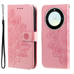 Custodia per telefono in pelle goffrata con fiori a 7 petali, For Honor X7a, For Honor X8a, For Honor X9a/X40 5G/Magic5 Lite, For OPPO Reno8 T 4G