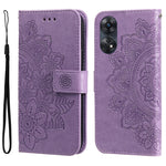 Custodia per telefono in pelle goffrata con fiori a 7 petali, For Honor X7a, For Honor X8a, For Honor X9a/X40 5G/Magic5 Lite, For OPPO Reno8 T 4G