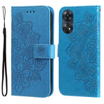 Custodia per telefono in pelle goffrata con fiori a 7 petali, For Honor X7a, For Honor X8a, For Honor X9a/X40 5G/Magic5 Lite, For OPPO Reno8 T 4G