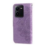 Custodia per telefono in pelle goffrata con fiori a 7 petali, For vivo V25 5G/V25e 4G, For vivo Y02 4G, For Xiaomi Redmi K60/K60 Pro, For Xiaomi Redmi 11A 4G/12C