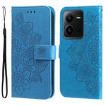 Custodia per telefono in pelle goffrata con fiori a 7 petali, For vivo V25 5G/V25e 4G, For vivo Y02 4G, For Xiaomi Redmi K60/K60 Pro, For Xiaomi Redmi 11A 4G/12C