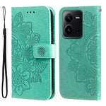 Custodia per telefono in pelle goffrata con fiori a 7 petali, For vivo V25 5G/V25e 4G, For vivo Y02 4G, For Xiaomi Redmi K60/K60 Pro, For Xiaomi Redmi 11A 4G/12C