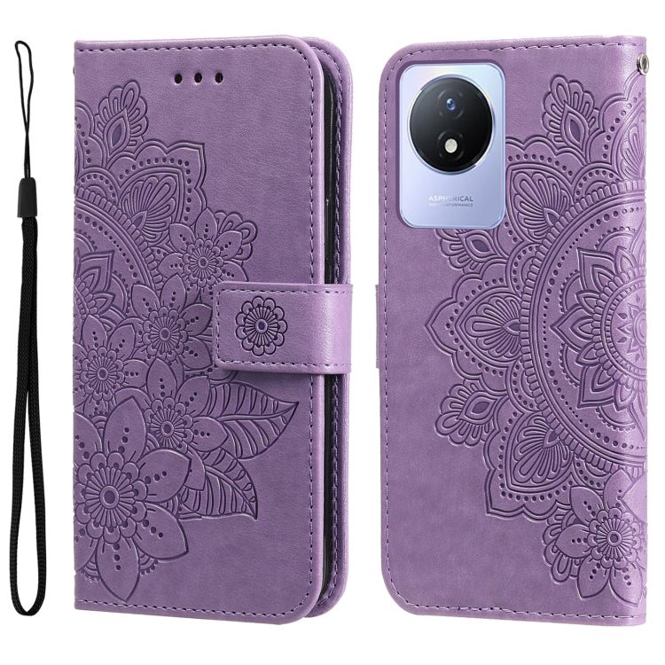 Custodia per telefono in pelle goffrata con fiori a 7 petali, For vivo V25 5G/V25e 4G, For vivo Y02 4G, For Xiaomi Redmi K60/K60 Pro, For Xiaomi Redmi 11A 4G/12C