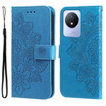 Custodia per telefono in pelle goffrata con fiori a 7 petali, For vivo V25 5G/V25e 4G, For vivo Y02 4G, For Xiaomi Redmi K60/K60 Pro, For Xiaomi Redmi 11A 4G/12C